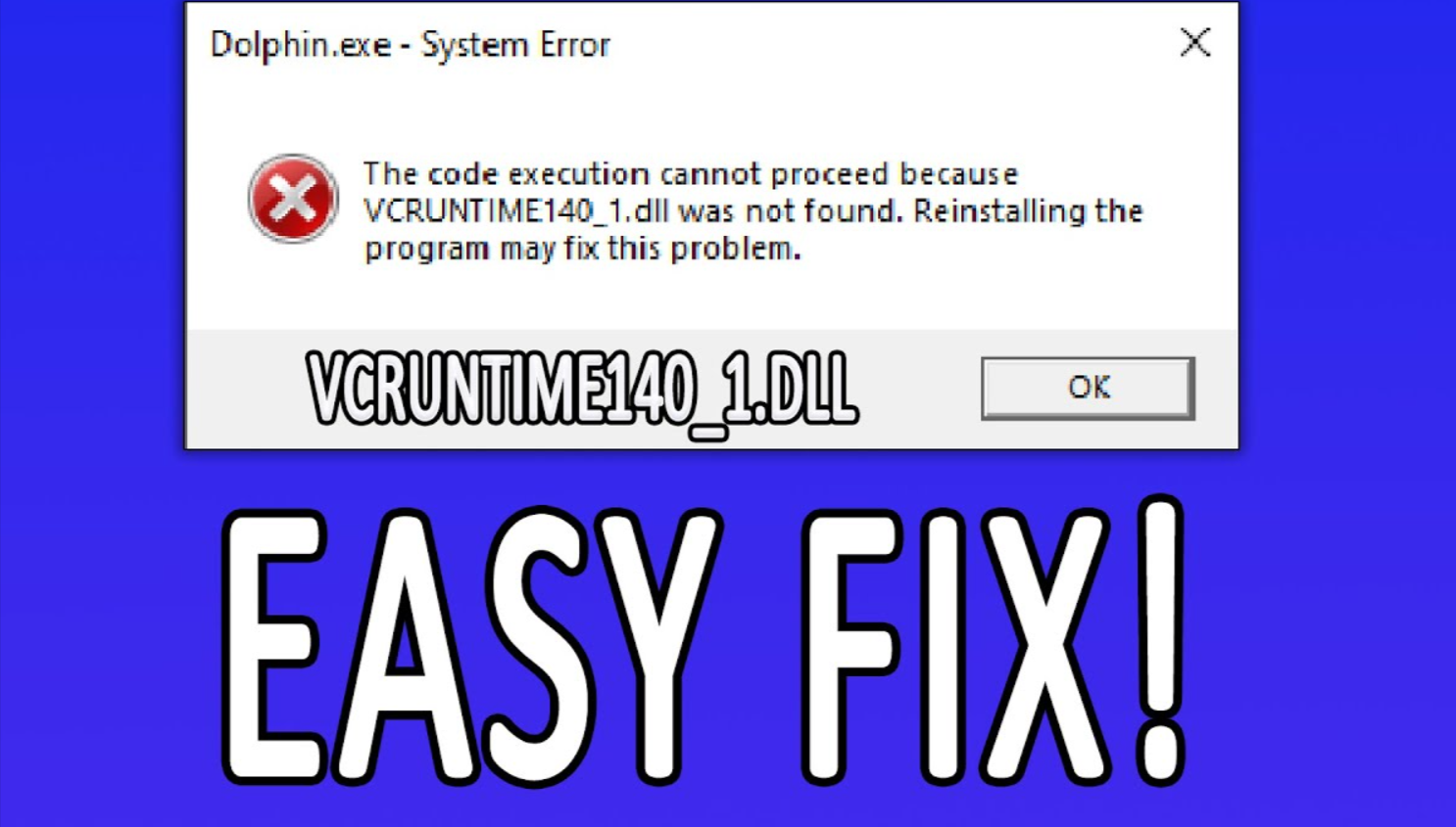 Code Execution Cannot Continue Because VCruntime140_1.dll Not Found