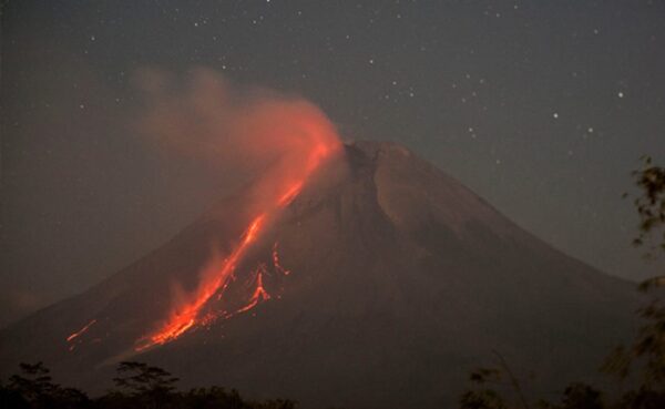 One of Indonesia's most active volcanos erupts, covers villages in ash